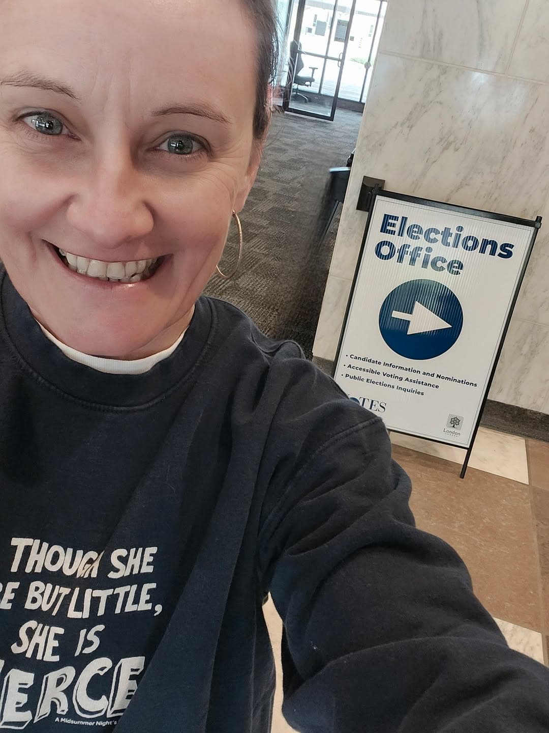 Bronagh Joyce Morgan at the City of London Elections Office.